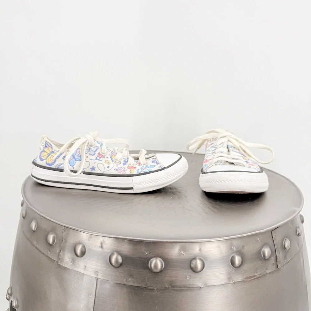 Kids Floral Canvas Sneakers